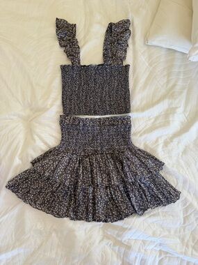RESET top and smocked skirt set